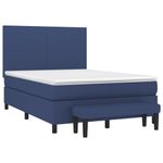 Casa si Gradina - Mobilier - Paturi si accesorii - Paturi - Pat box spring cu saltea, albastru, 140x200 cm, textil - Infinity.ro