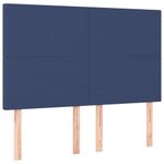 Casa si Gradina - Mobilier - Paturi si accesorii - Paturi - Pat box spring cu saltea, albastru, 140x200 cm, textil - Infinity.ro