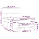 Casa si Gradina - Mobilier - Paturi si accesorii - Paturi - Pat box spring cu saltea, albastru, 140x200 cm, textil - Infinity.ro