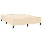 Casa si Gradina - Mobilier - Paturi si accesorii - Paturi - Pat box spring cu saltea, crem, 140x200 cm, textil - Infinity.ro