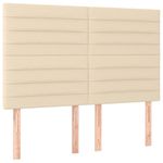 Casa si Gradina - Mobilier - Paturi si accesorii - Paturi - Pat box spring cu saltea, crem, 140x200 cm, textil - Infinity.ro