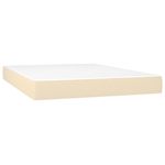 Casa si Gradina - Mobilier - Paturi si accesorii - Paturi - Pat box spring cu saltea, crem, 140x200 cm, textil - Infinity.ro
