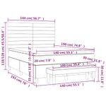 Casa si Gradina - Mobilier - Paturi si accesorii - Paturi - Pat box spring cu saltea, crem, 140x200 cm, textil - Infinity.ro