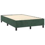 Casa si Gradina - Mobilier - Paturi si accesorii - Paturi - Pat box spring cu saltea, verde inchis, 120x200 cm, catifea - Infinity.ro