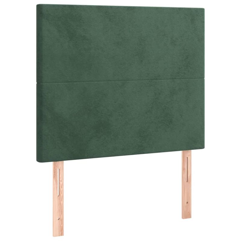 Casa si Gradina - Mobilier - Paturi si accesorii - Paturi - Pat box spring cu saltea, verde inchis, 120x200 cm, catifea - Infinity.ro