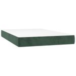 Casa si Gradina - Mobilier - Paturi si accesorii - Paturi - Pat box spring cu saltea, verde inchis, 120x200 cm, catifea - Infinity.ro
