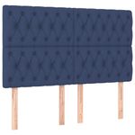 Casa si Gradina - Mobilier - Paturi si accesorii - Paturi - Pat box spring cu saltea, albastru, 140x200 cm, textil - Infinity.ro