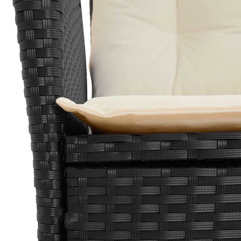 Casa si Gradina - Gradina si terasa - Mobilier exterior - Seturi mobila gradina - Set mobilier de gradina cu perne, 7 piese, negru, poliratan - Infinity.ro