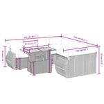 Casa si Gradina - Gradina si terasa - Mobilier exterior - Seturi mobila gradina - Set canapele de gradina, 9 piese, cu perne, bej, poliratan - Infinity.ro