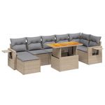 Casa si Gradina - Gradina si terasa - Mobilier exterior - Seturi mobila gradina - Set canapele de gradina, 8 piese, cu perne, bej, poliratan - Infinity.ro