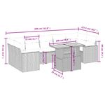 Casa si Gradina - Gradina si terasa - Mobilier exterior - Seturi mobila gradina - Set canapele de gradina, 8 piese, cu perne, bej, poliratan - Infinity.ro