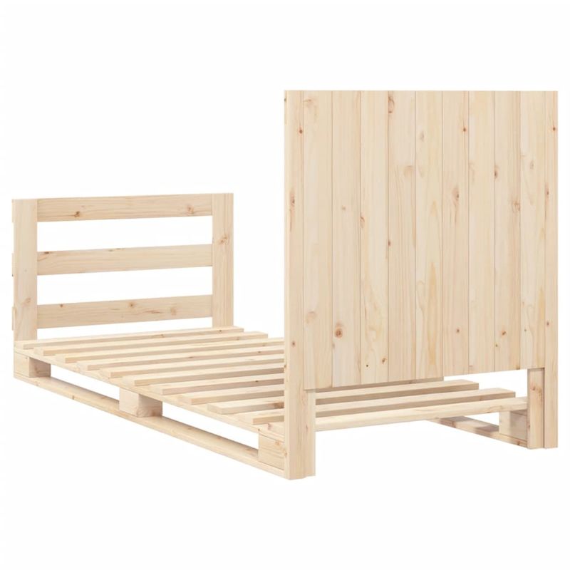 Casa si Gradina - Mobilier - Paturi si accesorii - Paturi - Cadru de pat cu tablie, 90x200 cm, lemn masiv de pin - Infinity.ro