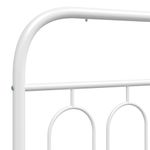 Casa si Gradina - Mobilier - Paturi si accesorii - Accesorii paturi - Tablie de pat metalica, alb, 193 cm - Infinity.ro