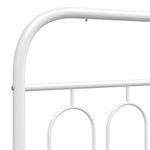 Casa si Gradina - Mobilier - Paturi si accesorii - Accesorii paturi - Tablie de pat metalica, alb, 137 cm - Infinity.ro
