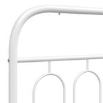 Casa si Gradina - Mobilier - Paturi si accesorii - Accesorii paturi - Tablie de pat metalica, alb, 137 cm - Infinity.ro