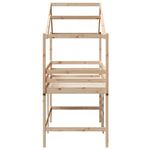 Casa si Gradina - Mobilier - Paturi si accesorii - Paturi - Pat etajat cu scara si acoperis, alb, 90x190 cm, lemn masiv pin - Infinity.ro