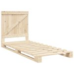 Casa si Gradina - Mobilier - Paturi si accesorii - Paturi - Cadru de pat cu tablie, 90x200 cm, lemn masiv de pin - Infinity.ro