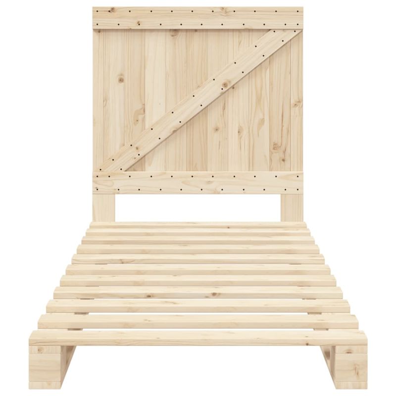 Casa si Gradina - Mobilier - Paturi si accesorii - Paturi - Cadru de pat cu tablie, 90x200 cm, lemn masiv de pin - Infinity.ro