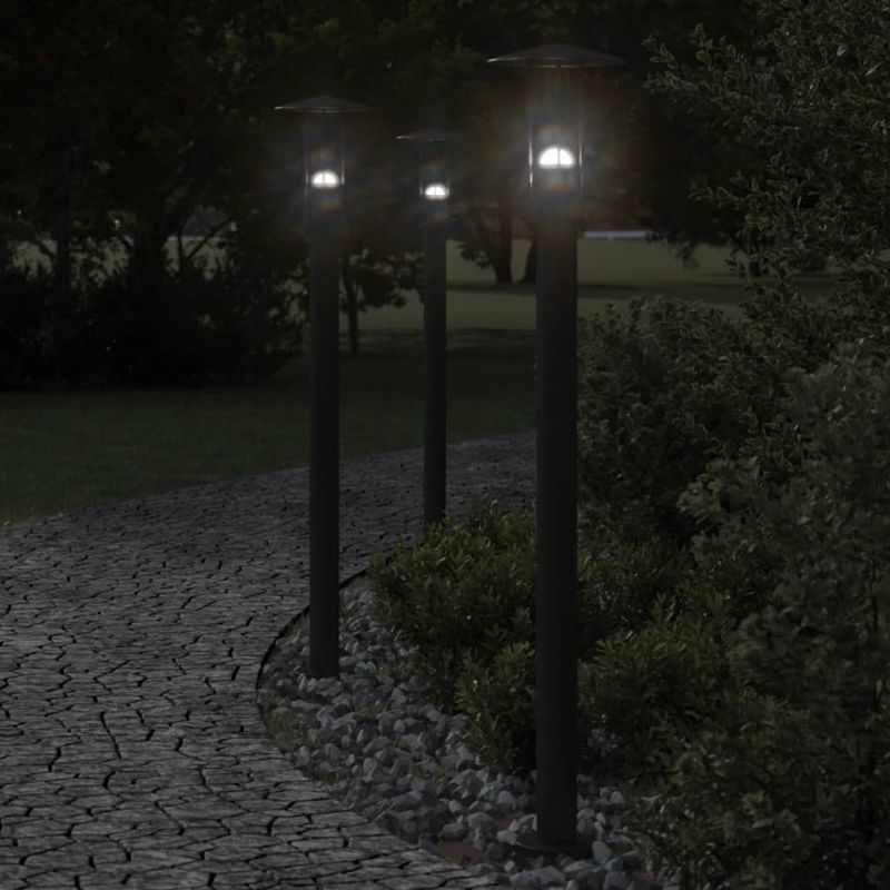 Casa si Gradina - Corpuri si surse de iluminat - Iluminat exterior - Felinare - Lampa exterioara de podea, negru, 100 cm, otel inoxidabil - Infinity.ro