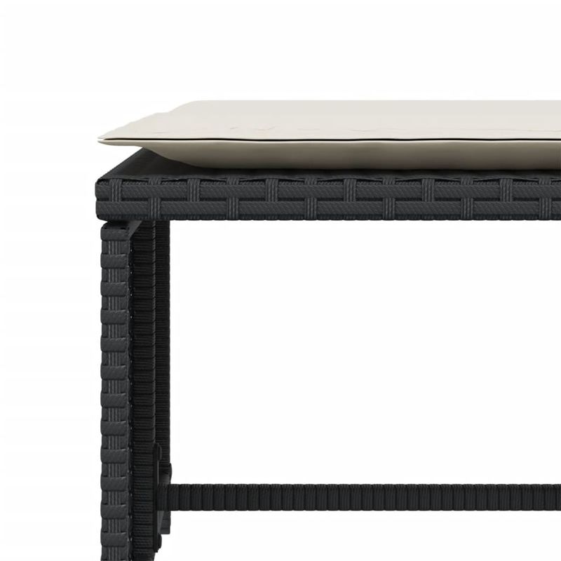 Casa si Gradina - Gradina si terasa - Mobilier exterior - Scaune si sezlonguri gradina - Scaun de gradina cu taburet, negru, poliratan - Infinity.ro