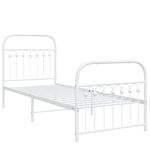 Casa si Gradina - Mobilier - Paturi si accesorii - Paturi - Cadru de pat metalic cu tablie de cap/picioare, alb, 80x200 cm - Infinity.ro