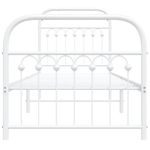 Casa si Gradina - Mobilier - Paturi si accesorii - Paturi - Cadru de pat metalic cu tablie de cap/picioare, alb, 80x200 cm - Infinity.ro