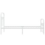 Casa si Gradina - Mobilier - Paturi si accesorii - Paturi - Cadru de pat metalic cu tablie de cap/picioare, alb, 80x200 cm - Infinity.ro