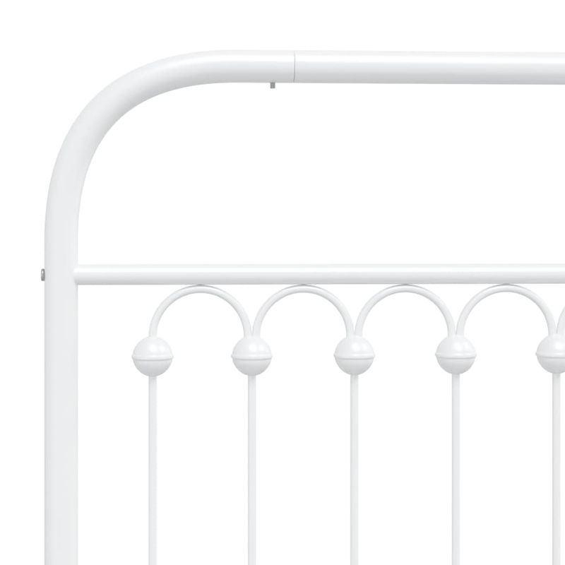 Casa si Gradina - Mobilier - Paturi si accesorii - Paturi - Cadru de pat metalic cu tablie de cap/picioare, alb, 80x200 cm - Infinity.ro