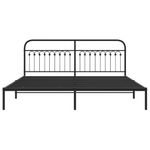 Casa si Gradina - Mobilier - Paturi si accesorii - Paturi - Cadru de pat metalic cu tablie, negru, 200x200 cm - Infinity.ro