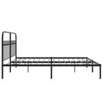 Casa si Gradina - Mobilier - Paturi si accesorii - Paturi - Cadru de pat metalic cu tablie, negru, 200x200 cm - Infinity.ro