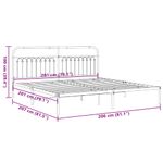 Casa si Gradina - Mobilier - Paturi si accesorii - Paturi - Cadru de pat metalic cu tablie, negru, 200x200 cm - Infinity.ro