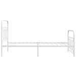 Casa si Gradina - Mobilier - Paturi si accesorii - Paturi - Cadru de pat metalic cu tablie de cap/picioare, alb, 100x200 cm - Infinity.ro