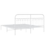 Casa si Gradina - Mobilier - Paturi si accesorii - Paturi - Cadru de pat metalic cu tablie, alb, 183x203 cm - Infinity.ro