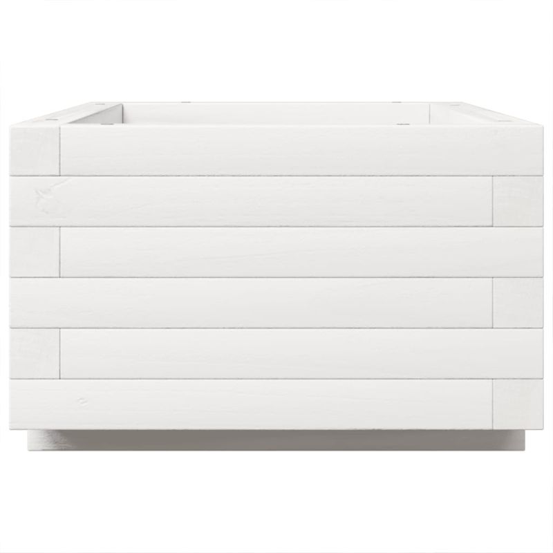 Casa si Gradina - Gradinarit si plante - Plante si ghivece - Ghivece si suporturi - Jardiniera de gradina, alb, 70x40x26,5 cm, lemn masiv de pin - Infinity.ro