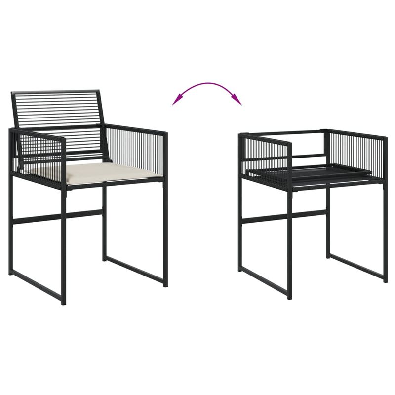 Casa si Gradina - Gradina si terasa - Mobilier exterior - Seturi mobila gradina - Set mobilier de gradina cu perne, 9 piese, negru, poliratan - Infinity.ro