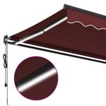 Casa si Gradina - Gradina si terasa - Umbrele si pavilioane - Umbrele - Copertina retractabila automat cu LED-uri, visiniu, 500x350 cm - Infinity.ro