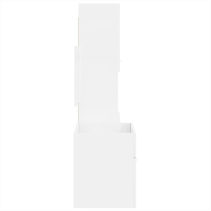 Casa si Gradina - Mobilier - Seturi de mobilier - Seturi baie - Set mobilier de baie, 3 piese, alb extralucios, lemn compozit - Infinity.ro