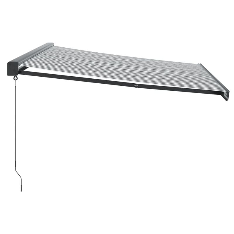 Casa si Gradina - Gradina si terasa - Umbrele si pavilioane - Umbrele - Copertina retractabila antracit/alb, 4,5x3 m, textil/aluminiu - Infinity.ro