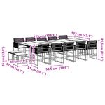 Casa si Gradina - Gradina si terasa - Mobilier exterior - Seturi mobila gradina - Set mobilier de gradina cu perne, 15 piese, negru, poliratan - Infinity.ro