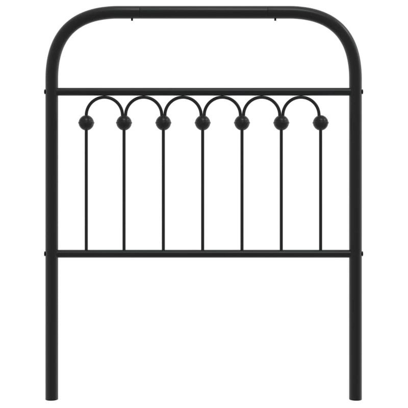 Casa si Gradina - Mobilier - Paturi si accesorii - Accesorii paturi - Tablie de pat metalica, negru, 75 cm - Infinity.ro
