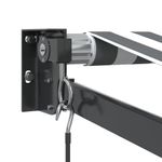 Casa si Gradina - Gradina si terasa - Umbrele si pavilioane - Pavilioane - Copertina retractabila antracit/alb, 4x3 m, textil/aluminiu - Infinity.ro