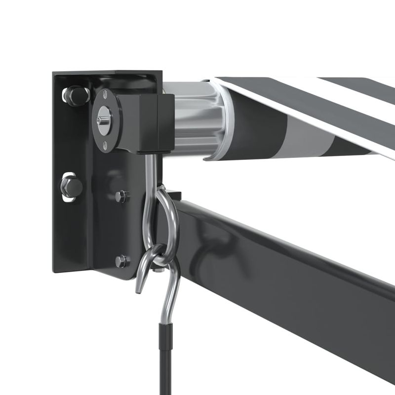 Casa si Gradina - Gradina si terasa - Umbrele si pavilioane - Pavilioane - Copertina retractabila antracit/alb, 4x3 m, textil/aluminiu - Infinity.ro