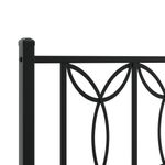 Casa si Gradina - Mobilier - Paturi si accesorii - Paturi - Cadru pat metalic cu tablii de cap/picioare, negru, 75x190 cm - Infinity.ro