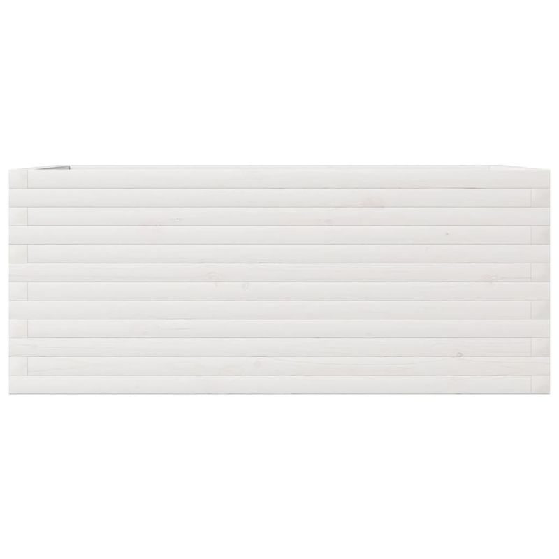 Casa si Gradina - Gradinarit si plante - Plante si ghivece - Ghivece si suporturi - Jardiniera de gradina, alb, 110x60x45,5 cm, lemn masiv de pin - Infinity.ro