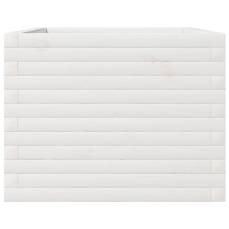 Casa si Gradina - Gradinarit si plante - Plante si ghivece - Ghivece si suporturi - Jardiniera de gradina, alb, 110x60x45,5 cm, lemn masiv de pin - Infinity.ro