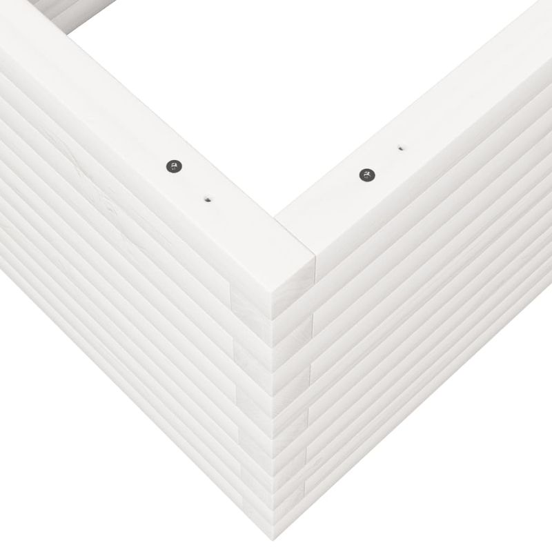 Casa si Gradina - Gradinarit si plante - Plante si ghivece - Ghivece si suporturi - Jardiniera de gradina, alb, 110x60x45,5 cm, lemn masiv de pin - Infinity.ro