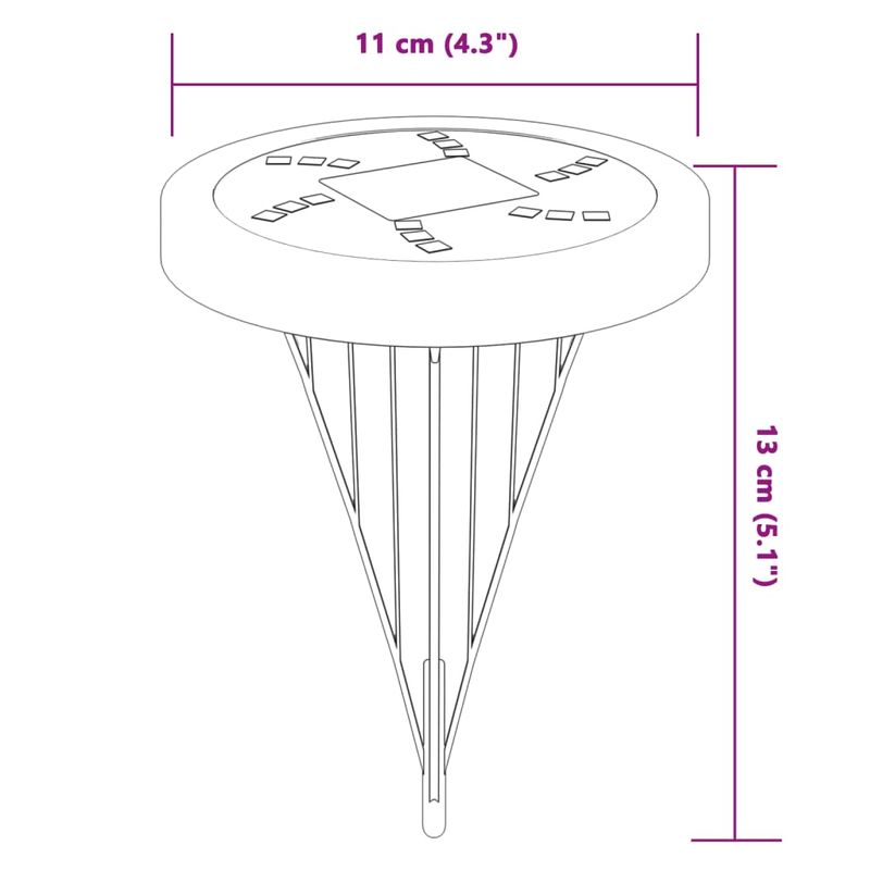 Casa si Gradina - Corpuri si surse de iluminat - Iluminat exterior - Lampi solare - Lampi solare cu tarusi de sol pentru exterior, 4 buc. alb cald, model 3 - Infinity.ro