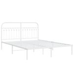 Casa si Gradina - Mobilier - Paturi si accesorii - Paturi - Cadru de pat metalic cu tablie, alb, 150x200 cm - Infinity.ro