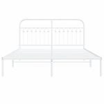 Casa si Gradina - Mobilier - Paturi si accesorii - Paturi - Cadru de pat metalic cu tablie, alb, 150x200 cm - Infinity.ro