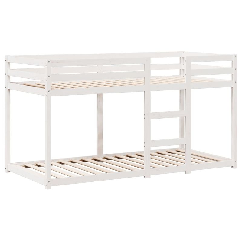 Casa si Gradina - Mobilier - Paturi si accesorii - Paturi - Pat supraetajat cu acoperis, alb, 90x200 cm, lemn masiv de pin - Infinity.ro